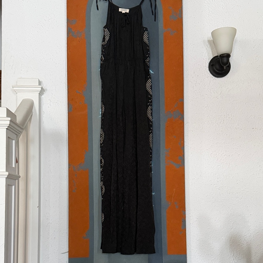 Chasing Unicorns Black Lace Insert Jumpsuit